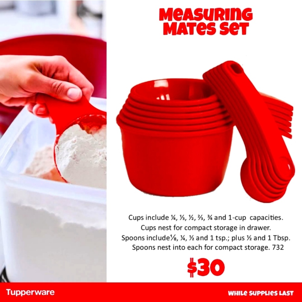 ✨👩‍🍳💙 Tupperware Measuring Mates Set – Aqua! 💙👩‍🍳✨